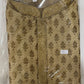 Elegant Gold Color Jari Brocade With Linning Embroidery Work Kurta Pajama Pant For Men
