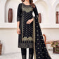 Elegant Black Colored Ethnic Wear Salwar Suits For Women