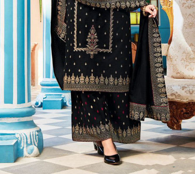  Cotton Palazzo Suits With Pure Khatli Work In Happy Jack