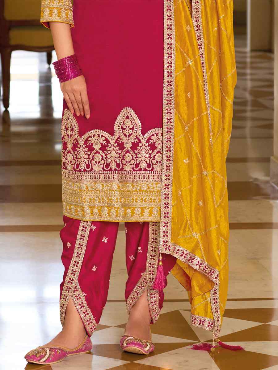 Attractive Pink Color Embroidery Kurti In USA