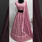 Pink Color With Embroidery And Mirror Work Lehenga Choli In Suncity