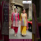 Magnificent Magenta Pink Multi Embroidery Wedding Design Salwar Kameez Suits