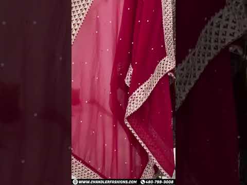 Red Color Embroidery And Sequins Work Kurti In Tempe