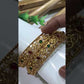 Elegant Floral Matte Finished Antique Gold Bangles in USA