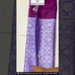Alluring Dark Purple And Light Blue Soft Silk Saree With Silver Zari Work For Women