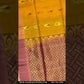 Attractive Yellow Colored Pure Kanchi Silk Saree For Women - SILKMARK CERTIFIED