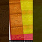 Attractive Green Color Art Silk Saree With Pink Color Border For Women