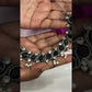 New Trendy Oxidized Pearl Beaded Necklace With Earrings