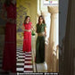 Magnificent Dark Green Color Fancy Embroidery Work With Indo Western Palazzo Suits In USA