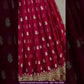 Appealing Maroon Colored Heavy Georgette Sequins And Embroidery Work Lehenga Cholis For Women