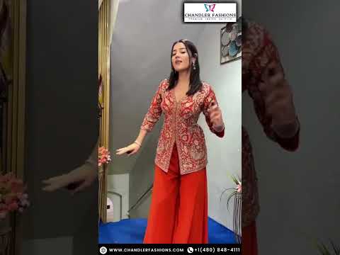 Graceful Orange Color Palazzo Suits In Yuma