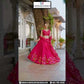 Gorgeous Rani Pink Color Tussar Silk With Floral Print Lehenga Choli For Women