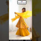 Charming Yellow Color Soft Roman Silk Kurti And Palazzo With Dupatta Set
