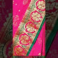Attractive Purple Color  Handloom Silk Traditional Saree For Women