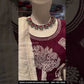 Elegant Burgundy Color Chaniya Choli With Embroidery Work For Women
