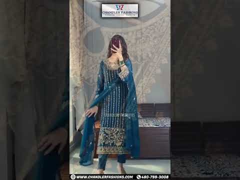 Teal Blue Color Kurti Suits In Yuma 