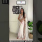 Elegant White Colored Faux Georgette With Designer Embroidery work Saree For Women