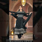 Wonderful Black Georgette Embroidered Party-Wear Designer Palazzo Suits For Women