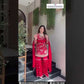 Wonderful Georgette Party Wear Palazzo Red Color With Embroidery Work