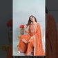 Alluring Orange Color Chinon Silk With Embroidered Work Sharara Suits For Women