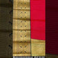 Beautiful Red Color Pure Kanchi Silk With Dark Green Peacock Motifs Border And Gold Zari Work Saree For Women