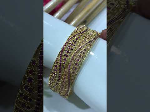 Designer Antique Gold Plated Bangles in Sedona
