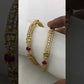 Gold Plated Antique Bangles With Ruby And White Stones in kingman