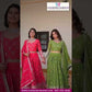 Gorgeous Green Color Faux Georgette Heavy Embroidery Sequins Work Lehenga With Dupatta
