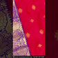 Stunning Red Color Pure Kanchi Silk With Blue Color Pallu And Gold Zari With Floral Motifs Work Saree For Women - SILKMARK CERTIFIED