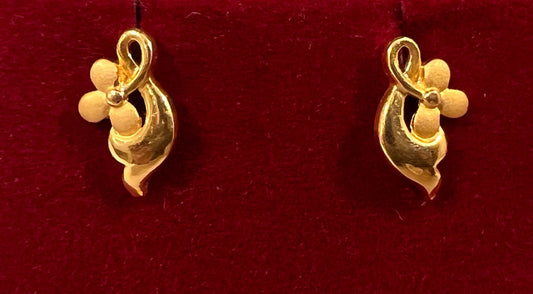 Alluring Pure 24Kt Gold Earrings for Women
