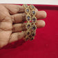 Attractive Blue And White Crystals Gold Plated Bangles Near Me