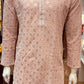 Attractive Light Pink Color Premium Rayon With Embroidery and Sequins Work Kurta Suit For Men