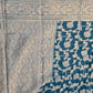 Attractive Blue Color Banarasi Silk Saree With Silver Flower Design And Grand