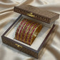 Mesmerizing Red & Green Lotus Shaped Bangles Set