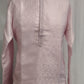 Attractive Light Lavender Color Self Design Kurta With Pajama Set For Men