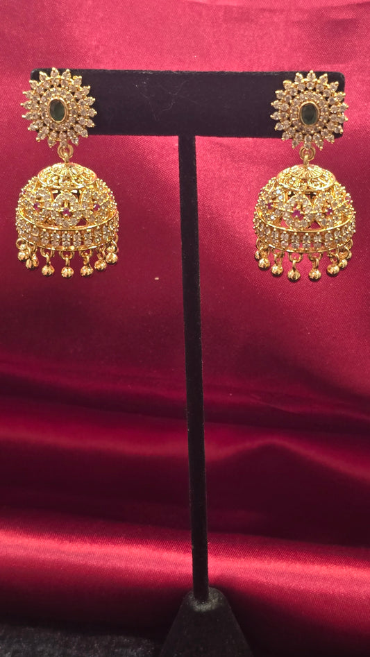 Pretty Gold Plated Jhumkis