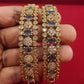 Amazing Blue And White Color Gold Plated Bangle Set For Women