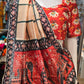 White Color Printed Work Lehenga Choli In Mesa