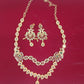 Amazing Gold Plated Multicolor Stones Peacock design Long chain With Earrings For Women