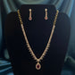 Gorgeous Gold Plated Jewellery Set  With A Red Stone