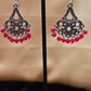 Oxidized Hangings Hoops With Red Beads Near Me