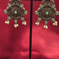 Flower Design Light Blue Color Oxidized Earrings  Near Me