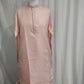 Pretty Light Pink Color Self Design Kurta With Pajama Set For Men