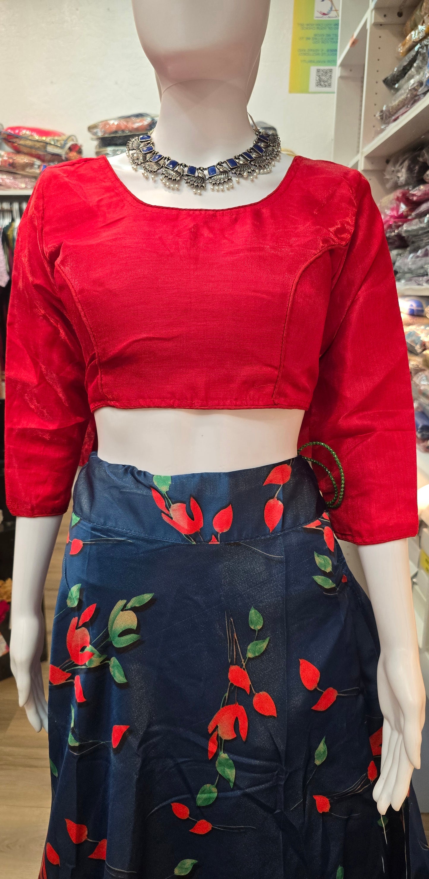 Blue Color Printed Work Lehenga Cholis Near Me