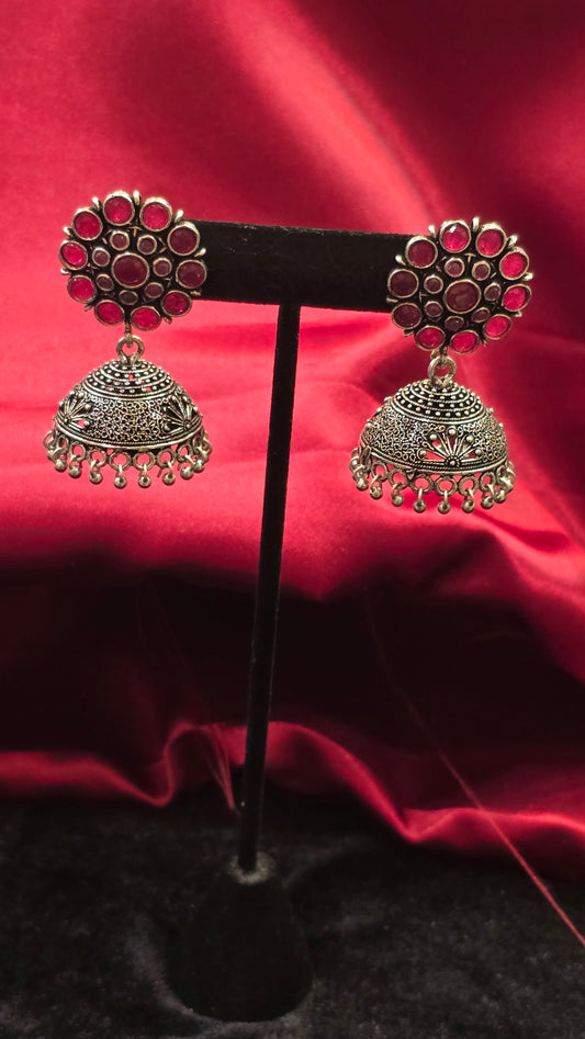 Amazing Dark Pink Color Jhumkis