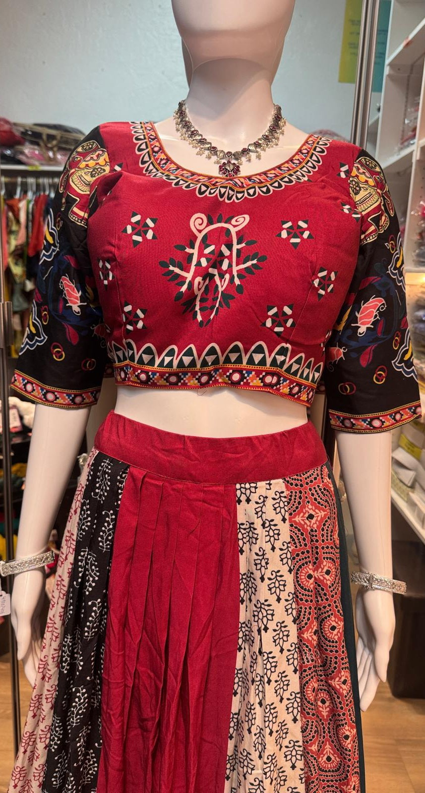 Elegant Multi Color Premium Cotton Special Garba Lehenga Choli