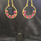 Beautiful Maroon Color Gold Plated Earrings For Women