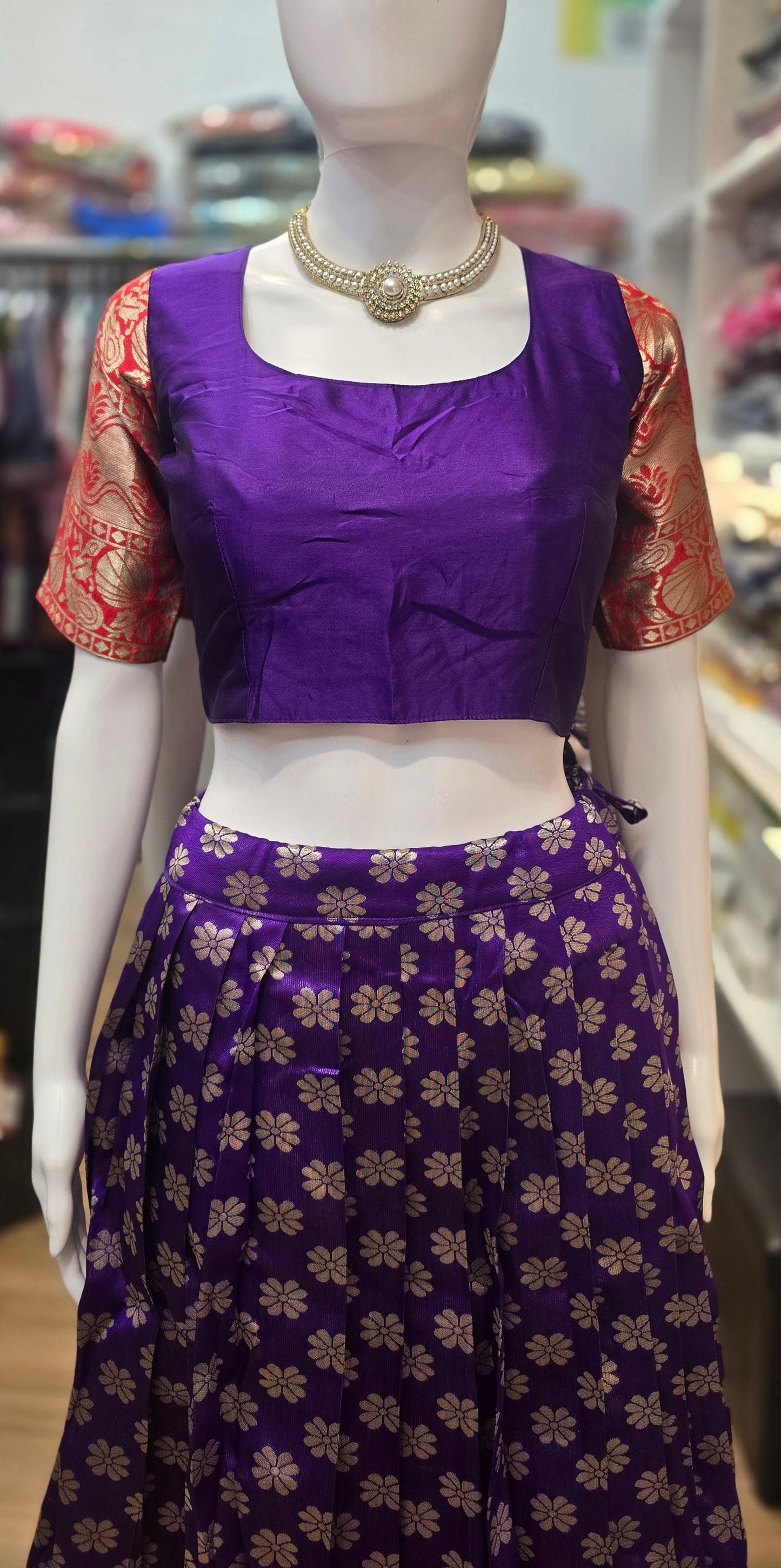 Blue Color Banarasi Silk Dupatta With Zari Work With Silk Lehenga Choli In Mesa