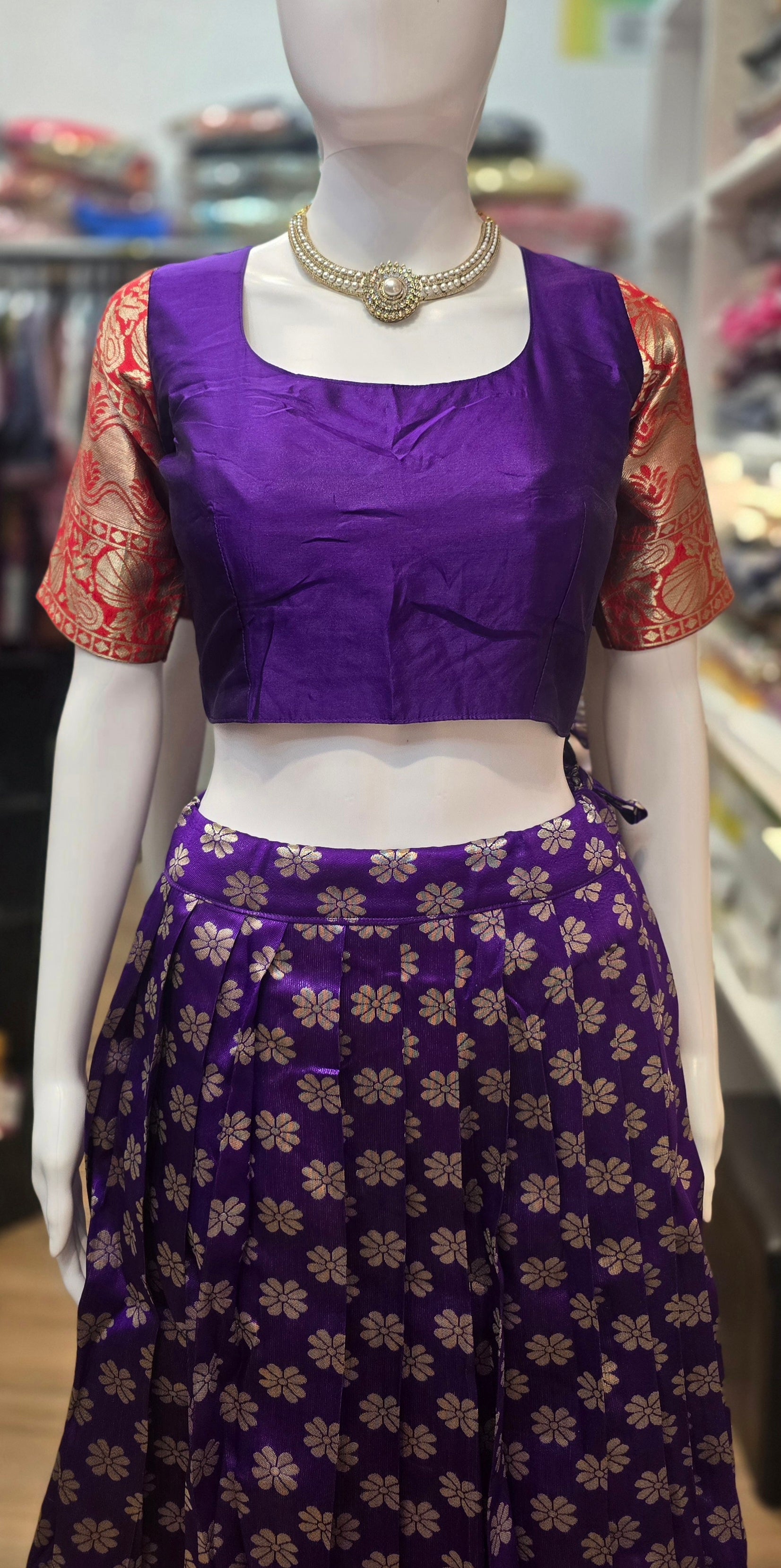 Blue Color Banarasi Silk Dupatta With Zari Work With Silk Lehenga Choli In Mesa