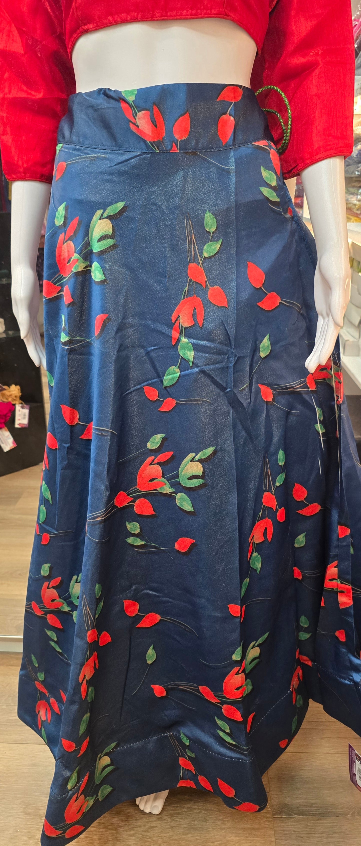 Blue Color Printed Work Lehenga Cholis In Tempe
